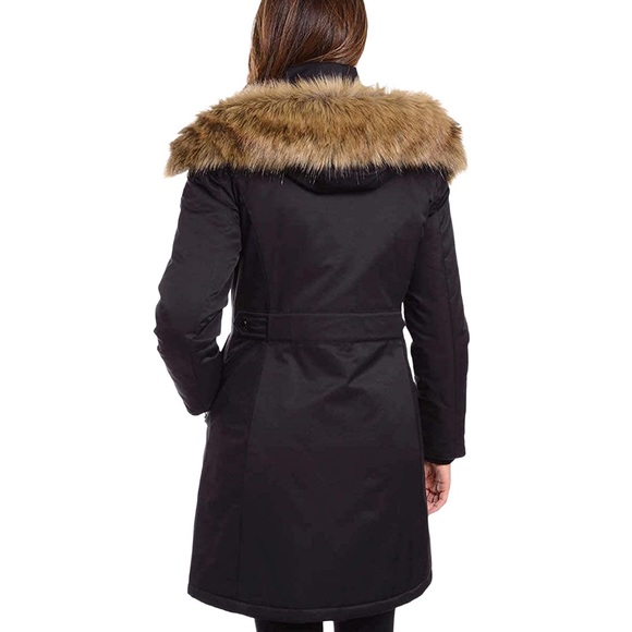 1 Madison Water Resistant Parka with Faux Fur Hood - Picture 3 of 4